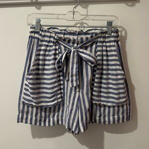 Altar'd State Navy and White Striped Top